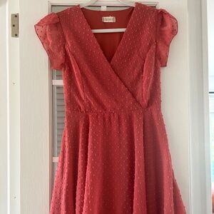 Altar'd State Knee Length Peach Dress